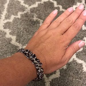 Silpada .925 Sterling Silver & Garnet Bracelet